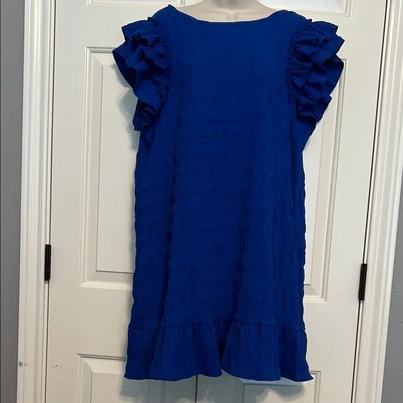 Blue Ruffled Dress - Picture 1 of 6